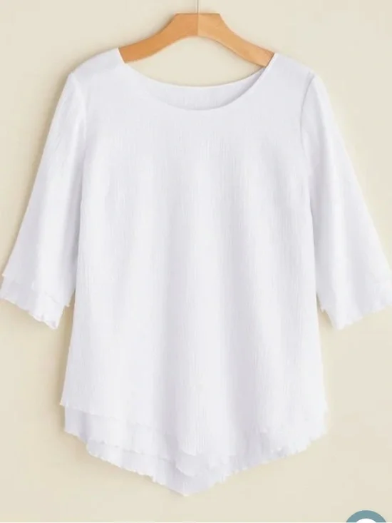 SOFT SURROUNDINGS Siesta Key Tunic 100% Cotton White Size 2X - Picture 3 of 15
